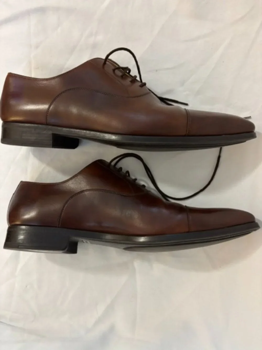Magnanni Oxfords in Tobacco Brown Leather Men's Size 9.5M